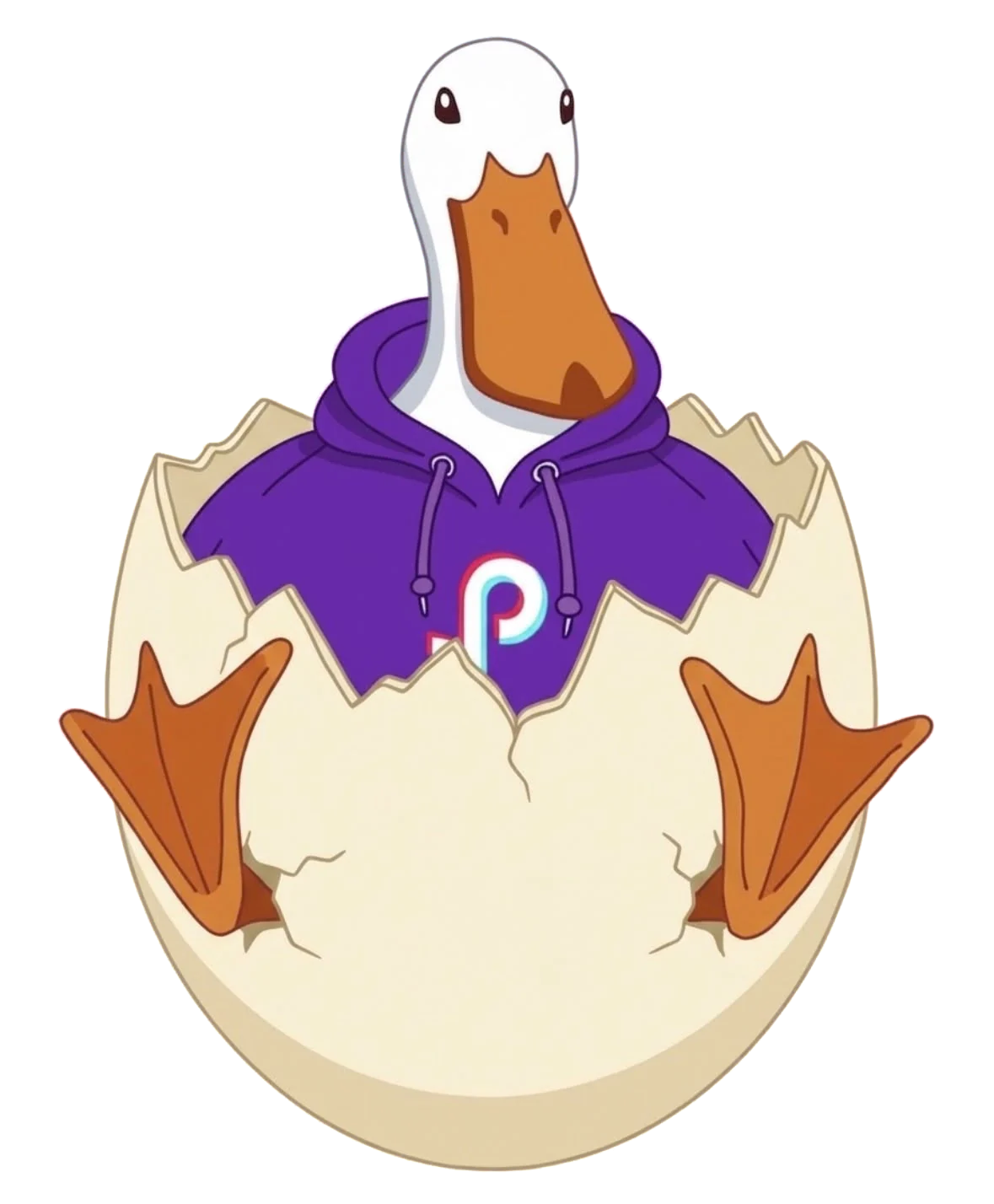 Pato da PATOX LIVE saindo do ovo